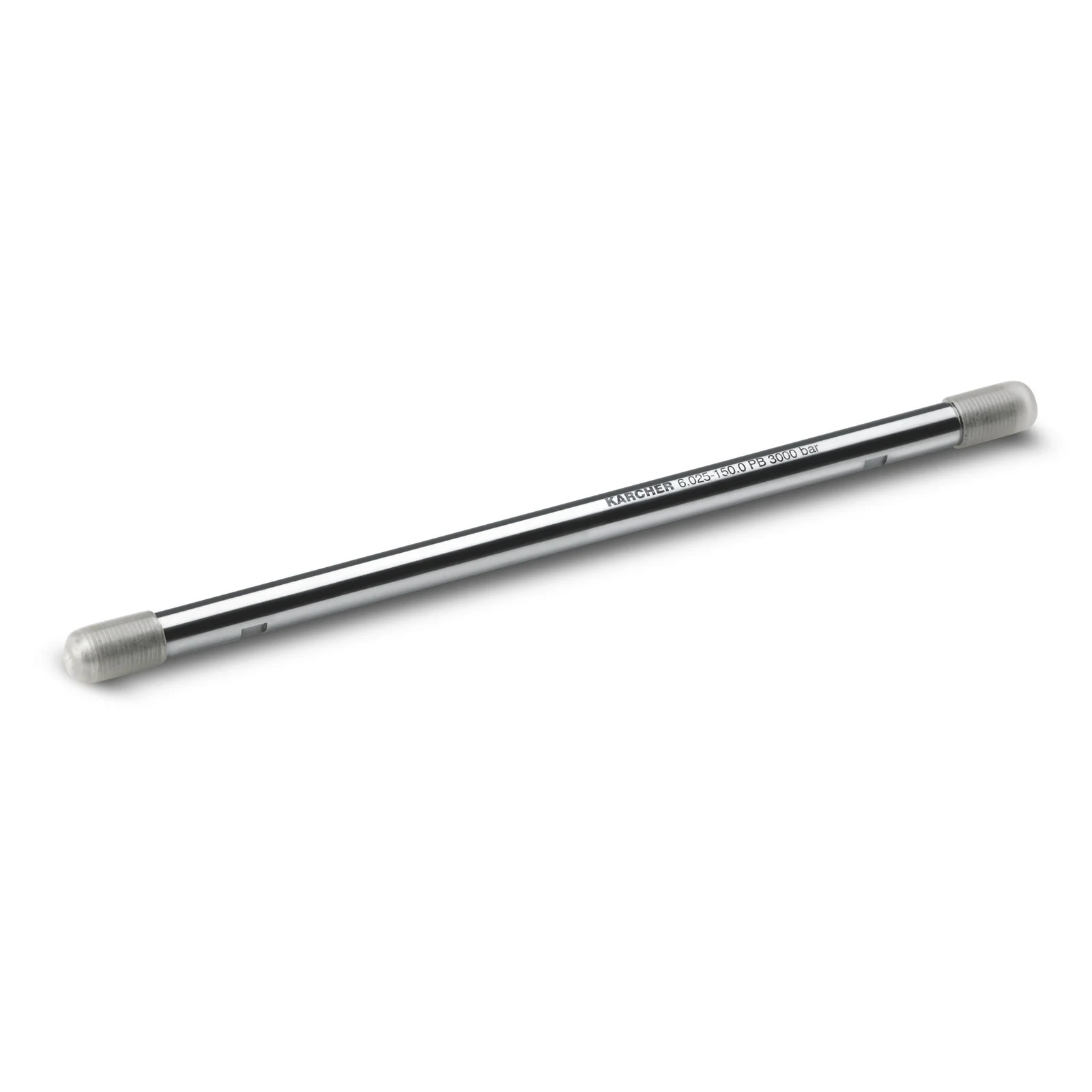 Kärcher Hochdruckdüse, silberfarben, mit Aufschrift "Kärcher 6.025-150.0 PB 3000 bar", auf weißem Hintergrund.