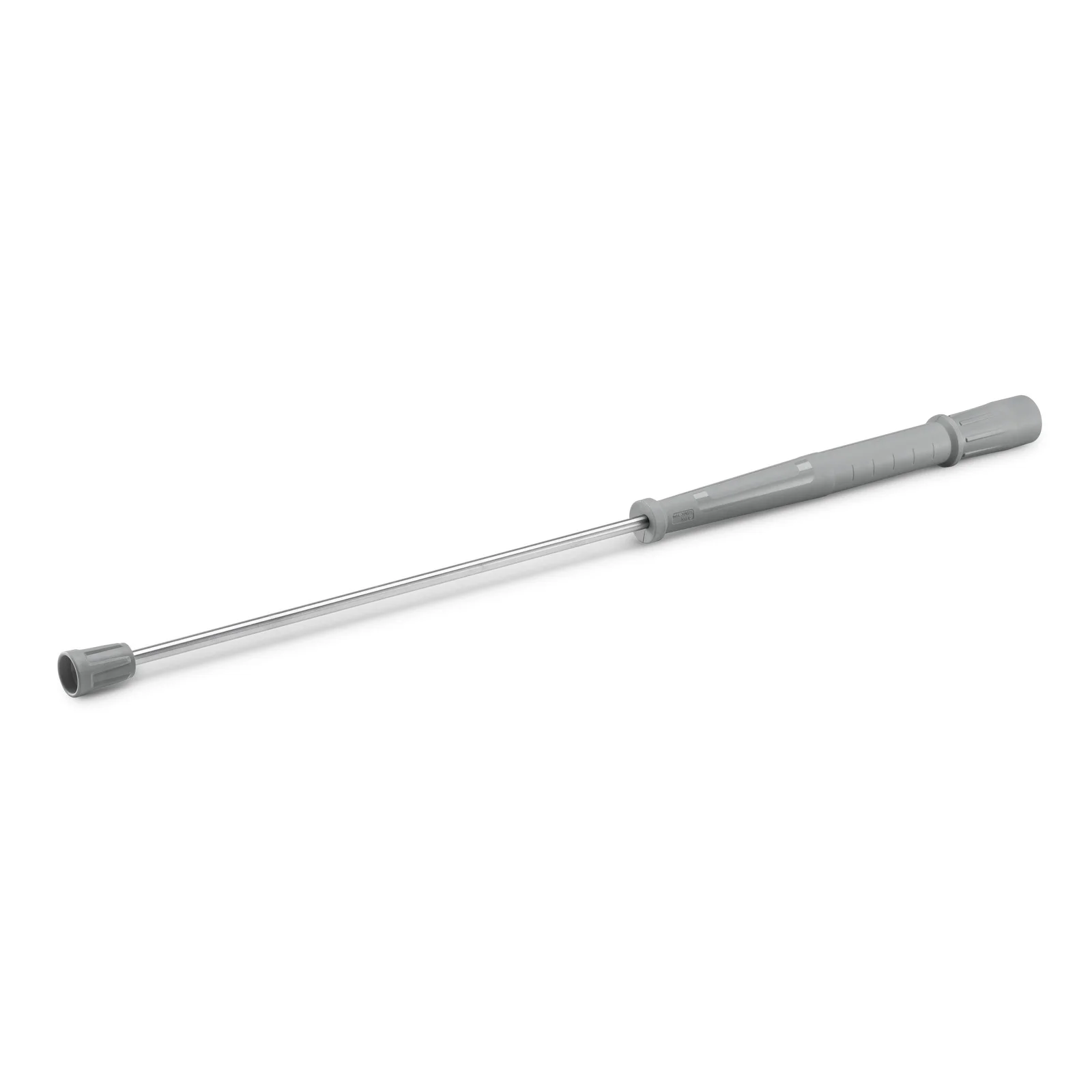 Graue Kärcher Sprühlanze mit ergonomischem Griff und schmaler Düse, auf weißem Hintergrund.